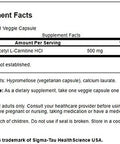 Swanson Amino Acid Acetyl L-Carnitine Hcl 500 Milligrams 120 Veg Capsules