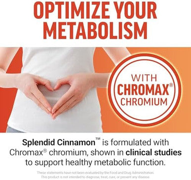 Force Factor Splendid Cinnamon Ceylon Cinnamon With Chromax Chromium For Metabolism & Antioxidant Support Apple Cinnamon 60 Soft Chews
