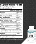 Nutrabio Liver Supplement Advanced Liver Support With Milk Thistle Glutathione Tudca Antioxidant Detox & Cleanse 90 Capsules