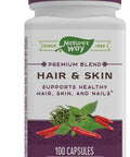Nature'S Way Premium Blend Hair & Skin, Supports Healthy Hair, Skin, & Nails*, 100 Capsules