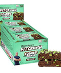 Fit Crunch Loaded Cookie Protein Bar High Protein Gluten Protein Snack (12 Cookie Bars Chocolate Deluxe)