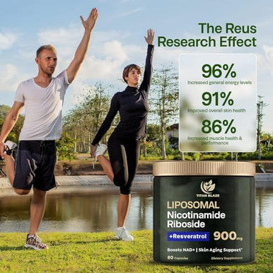 Nad+ Nicotinamide Riboside With Resveratrol & Quercetin Nmn Alternative Premium Anti-Aging Supplement For Energy, Focus, And Cellular Support 80 High-Purity Capsules 900Mg