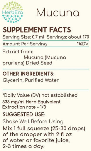 Mucuna B120 (2pcs) Alcohol-Free Herbal Extract Tincture, Concentrated Liquid Drops Natural Mucuna (Mucuna Pruriens) Dried Seed (2x4 fl oz)