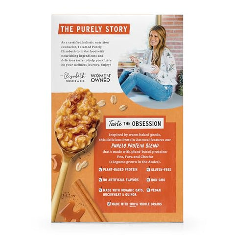 Purely Elizabeth Maple Cinnamon Roll Instant Protein Oatmeal, 7.6 Ounce