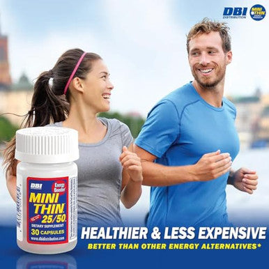 Mini Thin 25/50 - Energy Capsules Formulated With Caffeine 30 Capsules