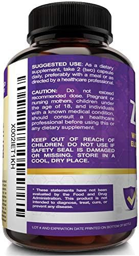 Nutriflair Zinc 50Mg - With Vitamin C, Elderberry, Echinacea Purpurea Extract, Zinc Oxide - Compare With Picolinate, Citrate, Oxide - Complete Immune Support Formula Pills With 4 Immune Defense