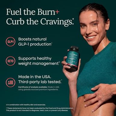 Etta Vita Keto Burn & Glp-1 Supplement Weight Loss For Women And Men - Appetite Suppressant Fat Burner And Metabolic Health With Bhb Raspberry Ketones Apple Cider Vinegar Berberine Hcl (3Rd Party Lab Tested)