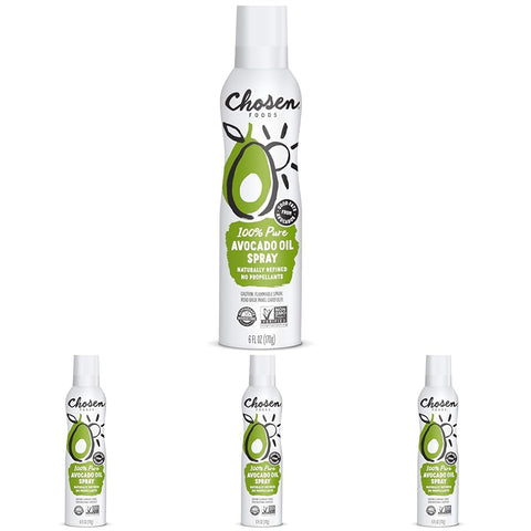 Chosen Foods 100% Pure Avocado Oil Spray 4.7 oz. (1 Pack), Non-GMO, 500Ã‚Â°F Smoke Point, Propellant-Free, Air Pressure Only for High-Heat Cooking, Baking and Frying