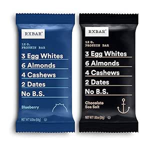 RXBAR Protein Bar, Variety Pack, 2 Flavors (24 Bars)