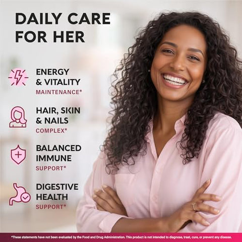 Nutraharmony Multivitamin For Women - B-Complex Whole Foods Hair Growth Support Digestion & Metabolism Iron - 47In1 Womens Multivitamin - Bioavailable & Gentle On Stomach - Made In Usa 90 Capsules