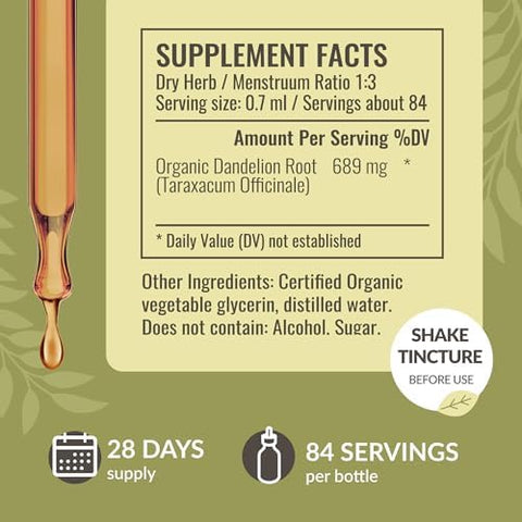 Herbamama Herbal Liquid Drops Kit - Bundle Of Dandelion Root & Milk Thistle Tincture 2 Fl Oz - Vegan Non-Gmo Sugar & Alcohol- - 2 Pack