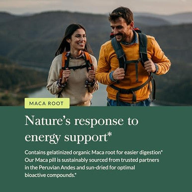 Gaia Herbs Maca Root Caffeine Natural Energy Supplement 60 Vegan Capsules (30Day Supply)