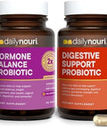 Dailynouri Daily Nouri Hormone Balance Probiotic & Digestive Support Probiotic Bundle Supports Gut Health Bloating Relief Skin Immunity Vaginal Ph & Healthy Estrogen