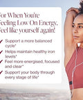 Iron Supplement for Women Gentle Chelate Iron Bisglycinate 25mg with Vitamin C B6 B12 Folic Acid Supports Iron Deficiency Menstrual Health and Energy 120 Count