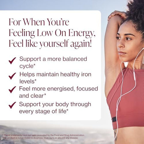 Iron Supplement for Women Gentle Chelate Iron Bisglycinate 25mg with Vitamin C B6 B12 Folic Acid Supports Iron Deficiency Menstrual Health and Energy 120 Count