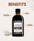 Gold Collagen Multidose Hairlift - Biotin Hair Growth Marine Collagen Supplements for Women & Men with Hyaluronic Acid Zinc Hair Vitamins and Keratin Hair Treatment Also for Skin and Nails 300 ml