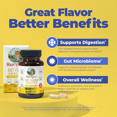 Maryruth's Gut Flora Health+ Enzymes 60 Capsules