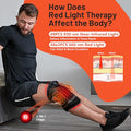 Halidodo Red Light Therapy & Vibration Massage Knee Brace - Wireless Rechargeable Controller 660Nm & 850Nm Red Light Therapy Heated Device For Knee/Joint/Elbow/Shoulder.