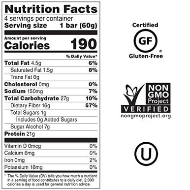 No Cow High Protein Bars Birthday Cake 21G Plant Based Vegan Protein Keto Friendly Low Sugar Low Carb Low Calorie Gluten Naturally Sweetened Dairy Non Gmo Kosher 4 Pack