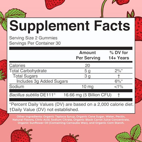Maryruth'S Usda Organic Probiotic Gummies Probiotic Digestive Support Immune Support Digestive & Gut Health Supplement 5 Billion Cfu Vegan Non-Gmo Gluten Free 60 Count