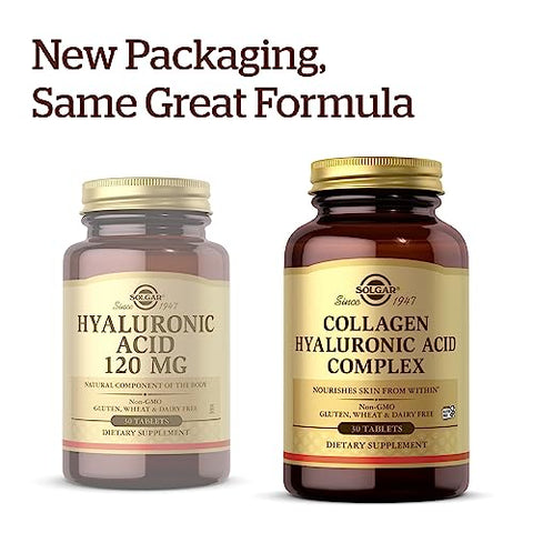 Solgar Collagen Hyaluronic Acid Complex - 30 Tablets - With Hydrolyzed Collagen Type 2 & Chondroitin - Non-Gmo Gluten & Dairy Free 30 Servings