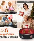 Comfytemp Cordless Red Light Therapy Massage Belt With Vibration For Back Wearable Fsa Eligible Hsa Near Infrared Lower Back Massager Portable Birthday Mothers Day s For Women Mom 660Nm & 850Nm