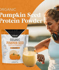 Pumpkin Seed Protein Powder, Unsweetened Plant-Based Pumpkin Protein Powder, Ideal For Post-Activity Support, Pumpkin Powder Is Rich In Omega 3, 6, 9 1 Lb, Cold Pressed
