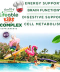 Lifeable Vitamin B Complex for Kids with VIT C Great Tasting B Complex Gummies Vegan Kids B Complex Energy and Nerve Support 90 Gummies