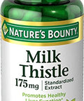 Nature'S Bounty Milk Thistle Herbal Health Supplement Supports Liver Health 175Mg 100 Softgels