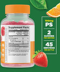 Lifeable Phosphatidylserine (Ps) Kids + Vitamin D Kids Gummies Bundle Great Tasting Vitamin Supplement Gluten Gmo Chewable Gummy