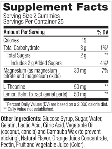 Olly Kids Chillax Gummies Magnesium LTheanine Lemon Balm Chewable Supplement Sherbet Flavor