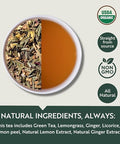 Luxmi Estates - Citrus Sky - Organic Lemongrass Tea - 90 Tea Bags (15ct x 6pack) | Wth Lemongrass Ginger Darjeeling Green Tea and more | Beautifully Aromatic and Relaxing Tea