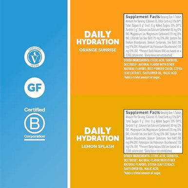 Nuun Hydration Daily, Wellness Electrolyte Tablets, Mixed Berry, No Sugar, 5 Essential Electrolytes For Hydration, Vegan, Gluten Free, 4 Pack (40 Servings)