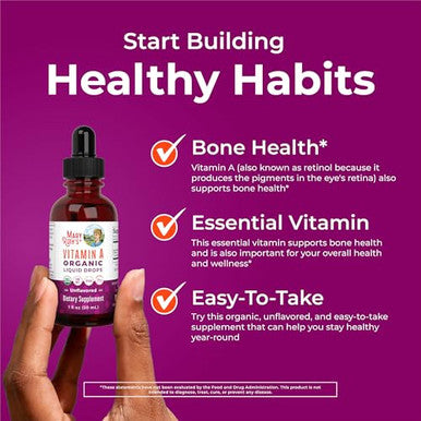 Maryruth's Organics Usda Organic Vitamin A Liquid Drops 1Oz 750Mcg