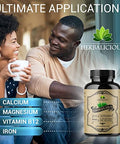 HERBALICIOUS Spirulina Capsules-Natural Daily Superfood Supplement-Blue Green Algae Extract With B Vitamins, Iron, Amino Acid&Antioxidants To Support Immune System Function, Total Body Cleanse 100Pcs