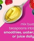Zena Nutrition Liquid Collagen Peptides And Biotin Mixed Berry 20.3 Fl Oz + Organic Super Greens Fruit & Veggies Supplement 180 Capsules