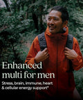 Chapter Men'S Multivitamin Advanced Formula For Stress, Brain, Immune, Heart & Energy Support, Higher Levels Of Whole-Food Fermented Essential Nutrients For Men + Selenium + B Vitamins, 120 Ct