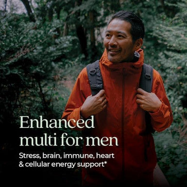 Chapter Men'S Multivitamin Advanced Formula For Stress, Brain, Immune, Heart & Energy Support, Higher Levels Of Whole-Food Fermented Essential Nutrients For Men + Selenium + B Vitamins, 120 Ct