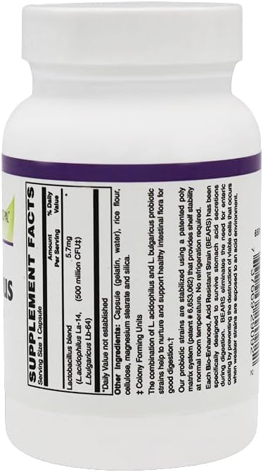 Bariatricpal Probiotic Acidophilus 500 Million Cfu (100 Capsules)
