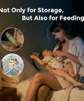 Momcozy Natural Baby Bottle WideNeck Bpa Breast Milk Container Storage Collection 11 Oz 4 Pcs