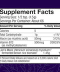 Host Defense Brainpower Stack Powder Targeted Brain Support Supplement Powder Mushroom Supplement With Lion'S Mane Niacin (B3) & Vitamin B12 Herbal Brain Support 100G (66 Servings)
