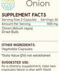HerbEra Onion 60 Capsules, 500 mg, Onion (Allium Cepa) Dried Bulb (60 Capsules)