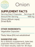 HerbEra Onion 60 Capsules, 500 mg, Onion (Allium Cepa) Dried Bulb (60 Capsules)