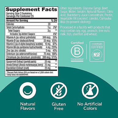 Olly Flawless Complexion Gummy, Clear And Healthy Skin Support, Vitamins E, A, Zinc, Chewable Supplement, Berry - 50 Count (Pack Of 1)