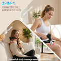 Bozkoon 2-In-1 Detachable Massage Gun Deep Tissue Ergonomic Extension Handle Back Massager For Hard-To-Reach Areas 12-Speed Percussion Muscle Massager For Shoulder Waist Thigh Legs