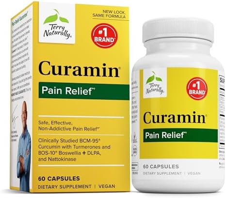 Terry Naturally Curamin Curcumin For Circulation & Endorphin Support Relief For Occasional Discomfort Aids Healthy Muscles 120 Capsules