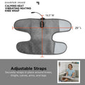 Calming Comfort Calming Heat Knee Wrap By Sharper Image Weighted Copper & Charcoal Heating Pad Auto Shut-Off Feature For Holidays Women & Men 2 Heat & 5 Vibrating Massage Settings 30.3 X 16.5