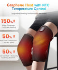 Comfier Heated Knee Massager With Vibration Graphene Heating Knee Wrap With 5 Modes Adjustable Size For All User