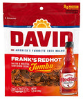 DAVID Jumbo Sunflower Seeds, Frank's RedHot Flavor, 5.25 oz. (Pack of 12)