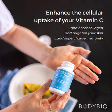 Bodybio Liposomal Vitamin C 60 Capsules Powerful Immune Support Maximum Absorption For Cell Support Super Antioxidant Pure Ascorbic Acid Ultimate Vitamin C